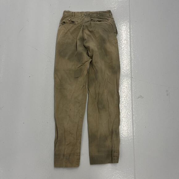 Vintage 60s Tan Faded Sanforized Workwear Chinos 25x27 - Picture 3 of 5